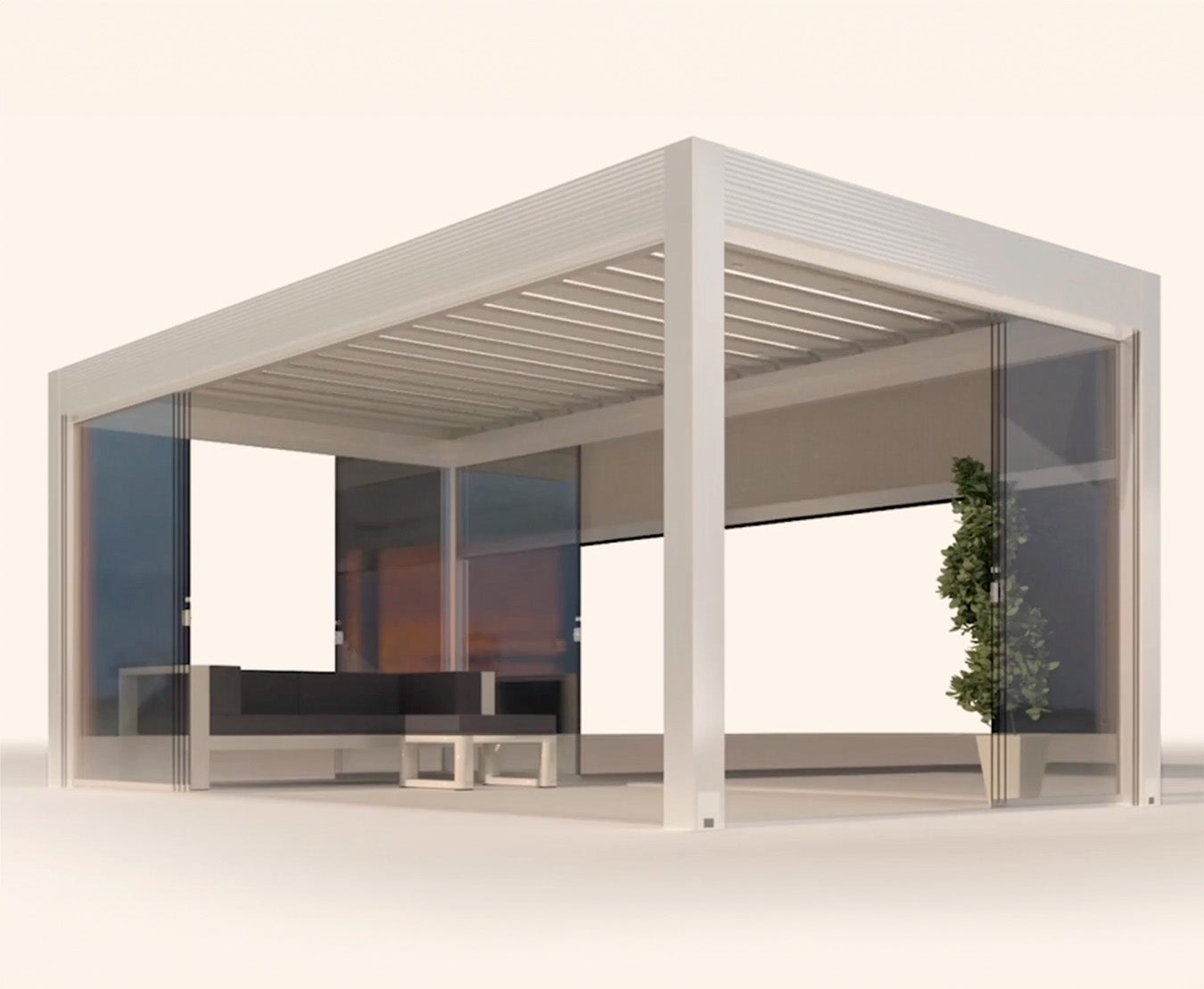 Can I enclose a bioclimatic pergola for winter? Roller screens vs glass explained