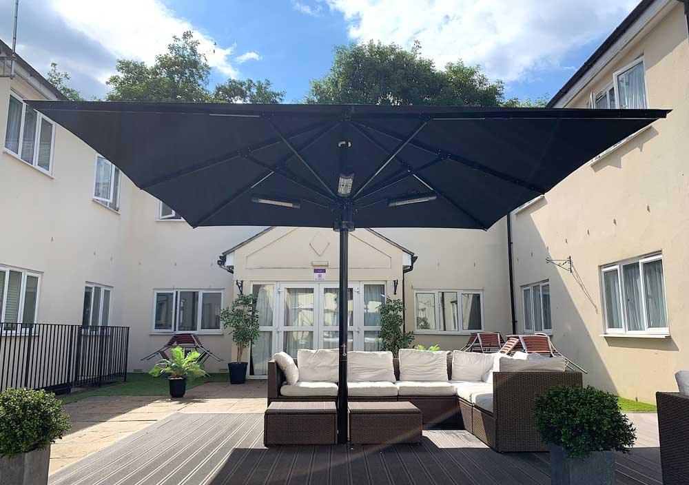 Square umbrella 5.0 x 5.0 m - Outside Structures