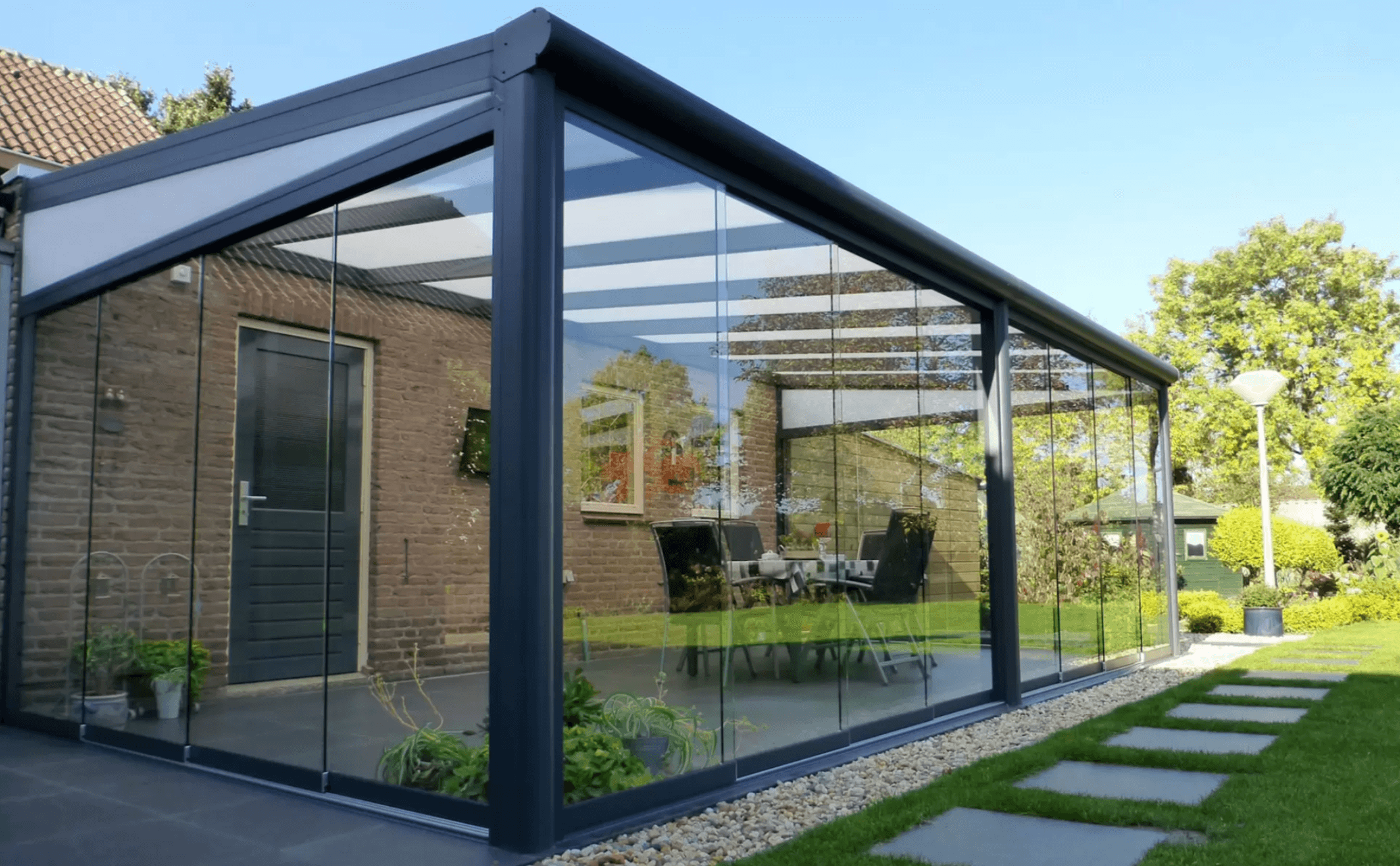 Bosco Canopy (6 x 2.5 m) in eggshell - Outside Structures