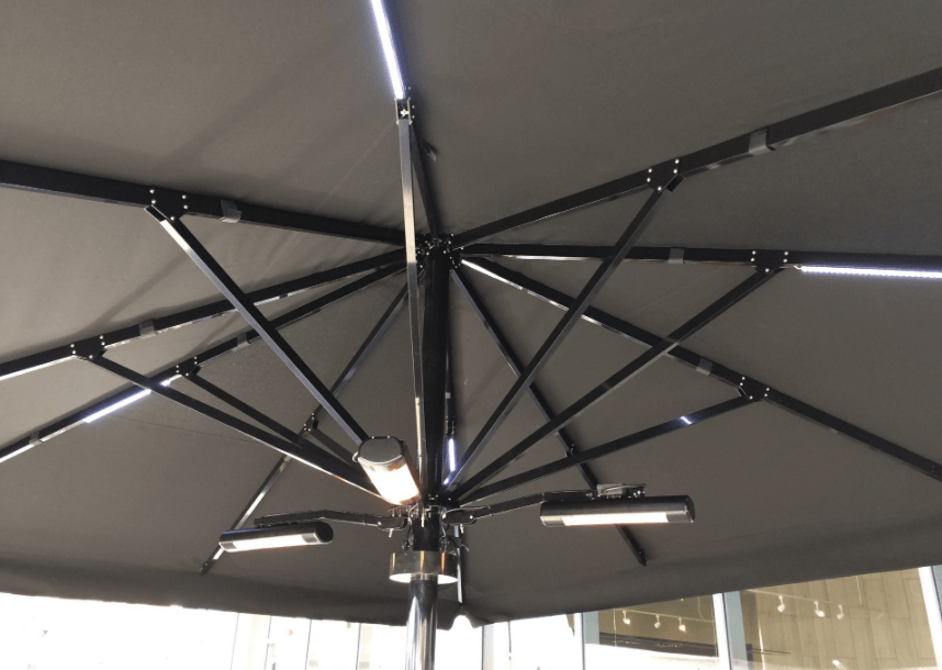 Square umbrella 4.3 x 4.3 m - Outside Structures